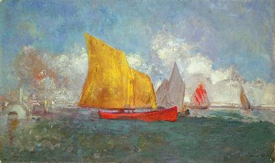 Yachts in a Bay by Odilon Redon